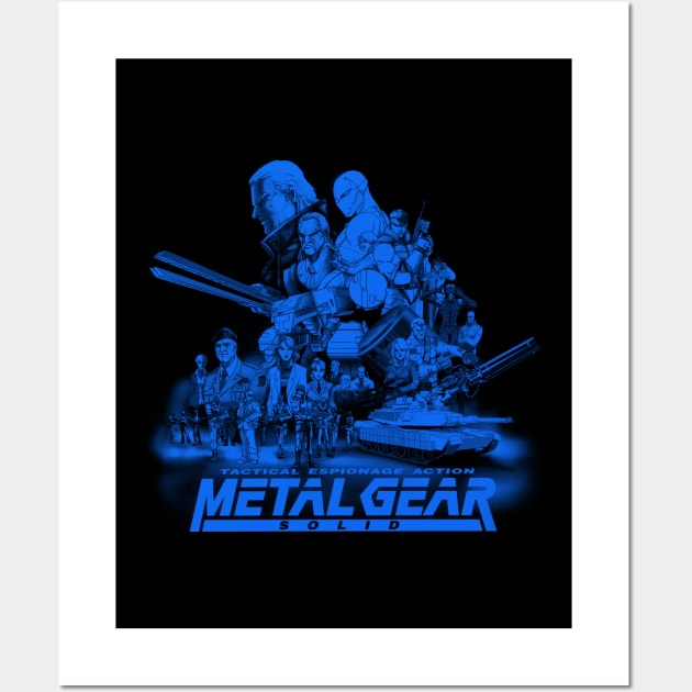 Metal Gear Solid (Blue Highlight Version) Wall Art by CoolDojoBro